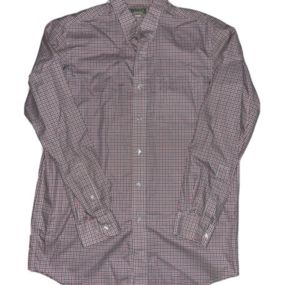 Duluth Trading Men Shirt Large Tall LT Button Down Cotton Long Sleeve